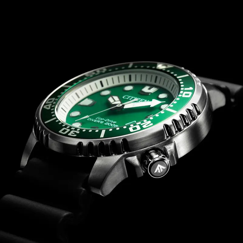 Citizen Promaster Marine Sea Eco-Drive Green Dial Men's Watch- BN0158-18X